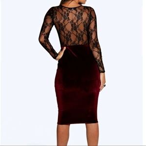 Black Velvet Midi Dress